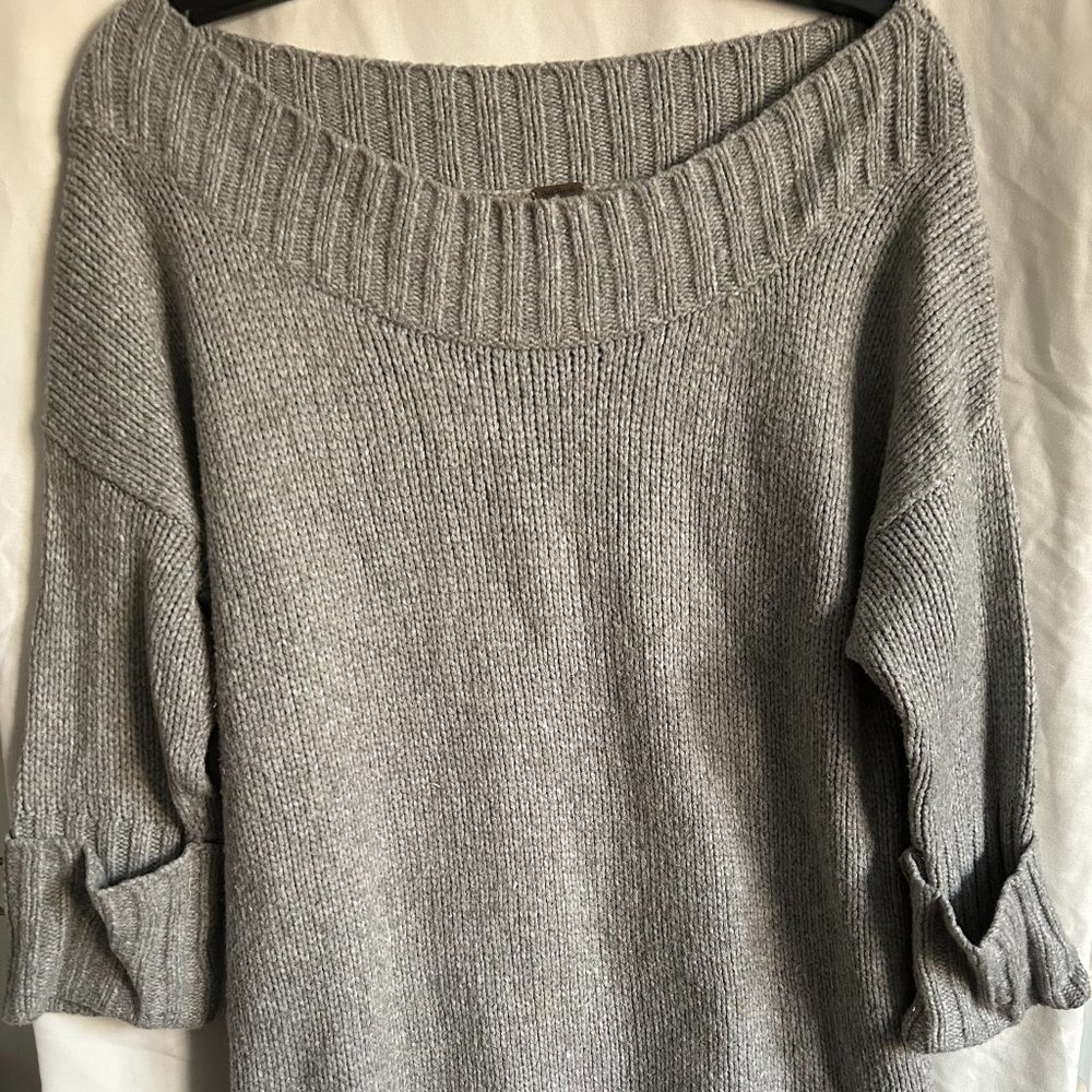 Free People Knit Gray Sweater